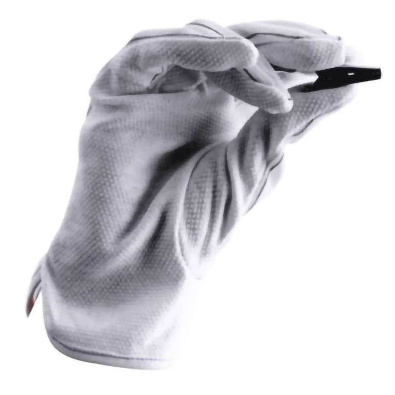 Dissipative Gloves, PVC Dotted Palm, Large, Pair